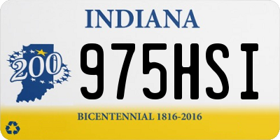 IN license plate 975HSI