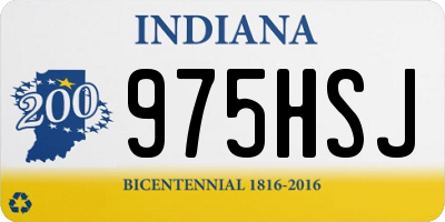 IN license plate 975HSJ