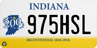 IN license plate 975HSL