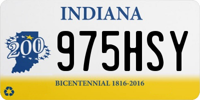 IN license plate 975HSY