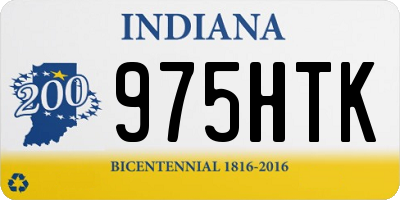 IN license plate 975HTK