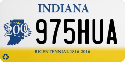 IN license plate 975HUA
