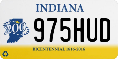 IN license plate 975HUD