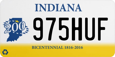 IN license plate 975HUF