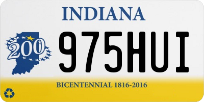 IN license plate 975HUI