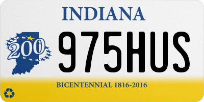 IN license plate 975HUS
