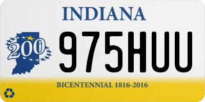 IN license plate 975HUU