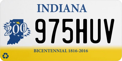 IN license plate 975HUV