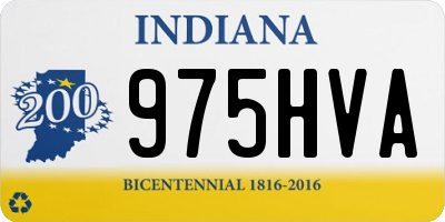 IN license plate 975HVA