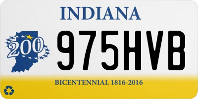 IN license plate 975HVB
