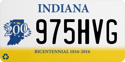 IN license plate 975HVG