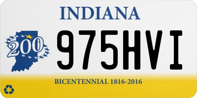IN license plate 975HVI