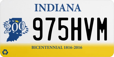 IN license plate 975HVM