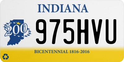IN license plate 975HVU