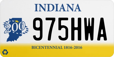 IN license plate 975HWA