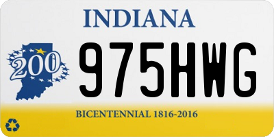 IN license plate 975HWG