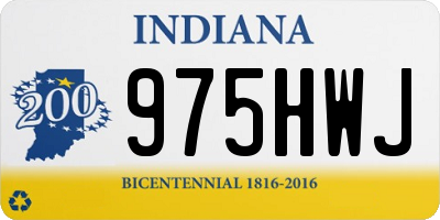 IN license plate 975HWJ