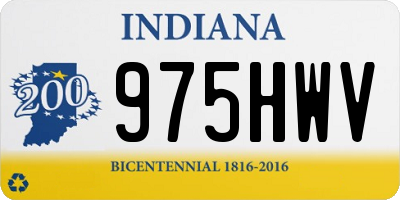 IN license plate 975HWV