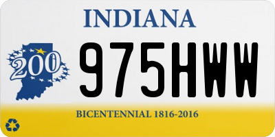 IN license plate 975HWW