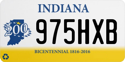 IN license plate 975HXB