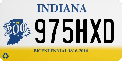 IN license plate 975HXD