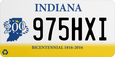 IN license plate 975HXI