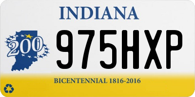 IN license plate 975HXP