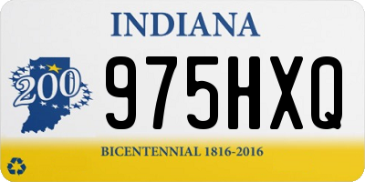IN license plate 975HXQ