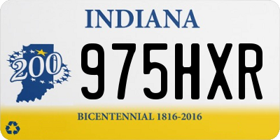 IN license plate 975HXR