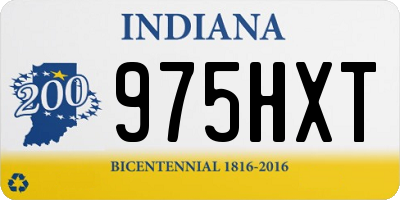 IN license plate 975HXT
