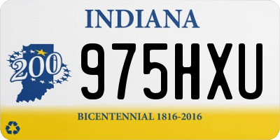 IN license plate 975HXU