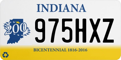 IN license plate 975HXZ