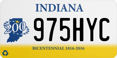 IN license plate 975HYC