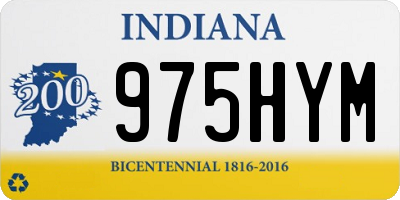 IN license plate 975HYM
