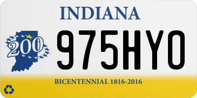 IN license plate 975HYO