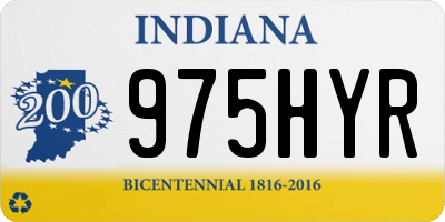 IN license plate 975HYR