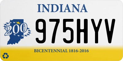 IN license plate 975HYV