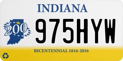 IN license plate 975HYW