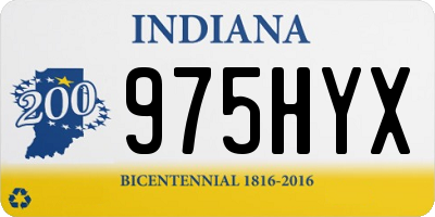 IN license plate 975HYX