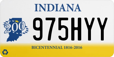 IN license plate 975HYY