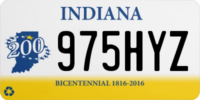 IN license plate 975HYZ