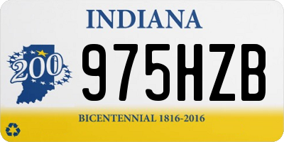 IN license plate 975HZB