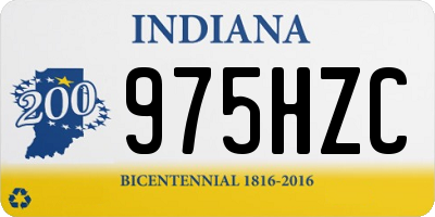 IN license plate 975HZC