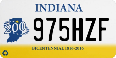 IN license plate 975HZF