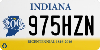 IN license plate 975HZN