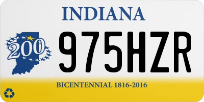 IN license plate 975HZR