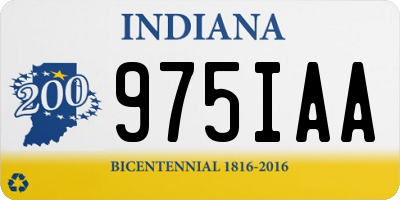 IN license plate 975IAA