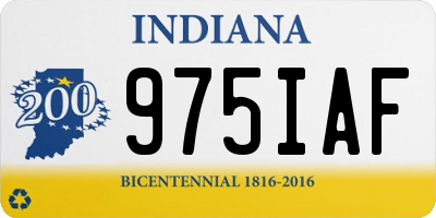 IN license plate 975IAF