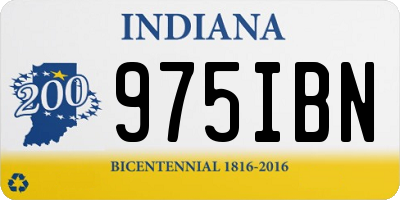 IN license plate 975IBN