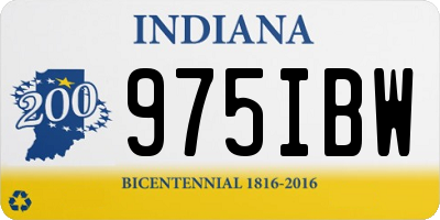 IN license plate 975IBW